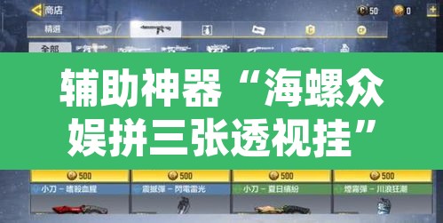 辅助神器“海螺众娱拼三张透视挂”(透视挂)辅助透视教程