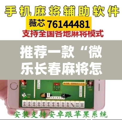 推荐一款“微乐长春麻将怎么开挂	”(透视挂)辅助透视教程