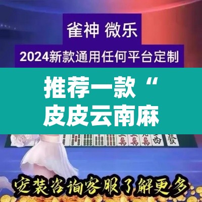 推荐一款“皮皮云南麻将可以开挂吗	”(透视挂)辅助透视教程
