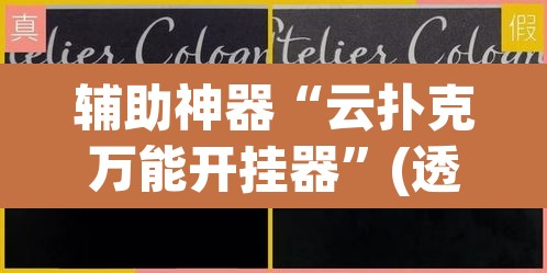 辅助神器“云扑克万能开挂器	”(透视挂)辅助透视教程