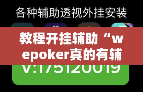 教程开挂辅助“wepoker真的有辅助吗”(透视挂)辅助透视教程