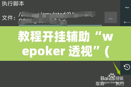 教程开挂辅助“wepoker 透视”(透视挂)辅助透视教程