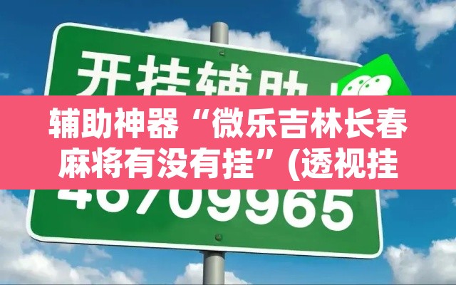 辅助神器“微乐吉林长春麻将有没有挂	”(透视挂)辅助透视教程