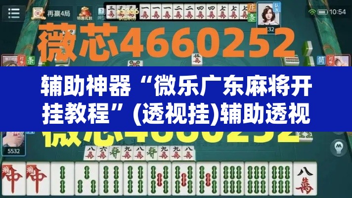 辅助神器“微乐广东麻将开挂教程”(透视挂)辅助透视教程