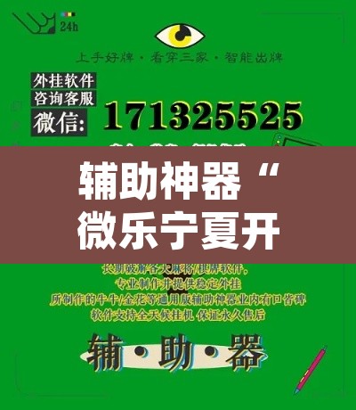 辅助神器“微乐宁夏开挂下载安装”(透视挂)辅助透视教程