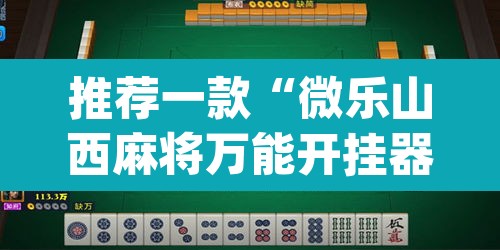 推荐一款“微乐山西麻将万能开挂器免费	”(透视挂)辅助透视教程