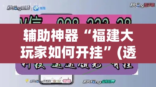 辅助神器“福建大玩家如何开挂”(透视挂)辅助透视教程