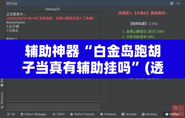 辅助神器“白金岛跑胡子当真有辅助挂吗”(透视挂)辅助透视教程