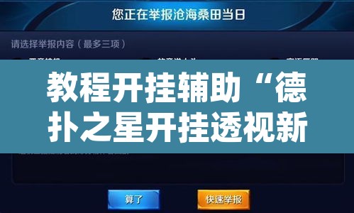 教程开挂辅助“德扑之星开挂透视新款	”(透视挂)辅助透视教程