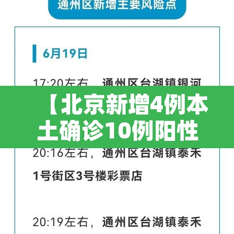 【北京新增4例本土确诊10例阳性,北京新增4例本地确诊行动轨迹】