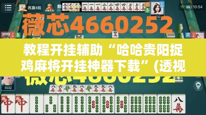 教程开挂辅助“哈哈贵阳捉鸡麻将开挂神器下载	”(透视挂)辅助透视教程