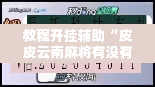 教程开挂辅助“皮皮云南麻将有没有挂”(透视挂)辅助透视教程