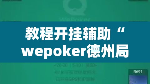 教程开挂辅助“wepoker德州局有挂吗	”(透视挂)辅助透视教程