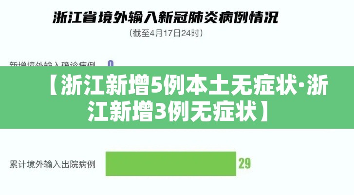 【浙江新增5例本土无症状·浙江新增3例无症状】 【浙江新增5例本土无症状·浙江新增3例无症状】