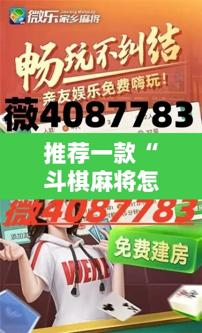 推荐一款“斗棋麻将怎么开挂”(透视挂)辅助透视教程
