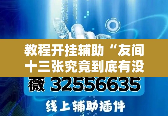 教程开挂辅助“友间十三张究竟到底有没有挂”(透视挂)辅助透视教程