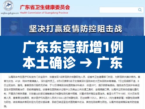 广东东莞新增1例本土确诊 → 广东东莞新增确诊病例 广东东莞新增1例本土确诊 → 广东东莞新增确诊病例