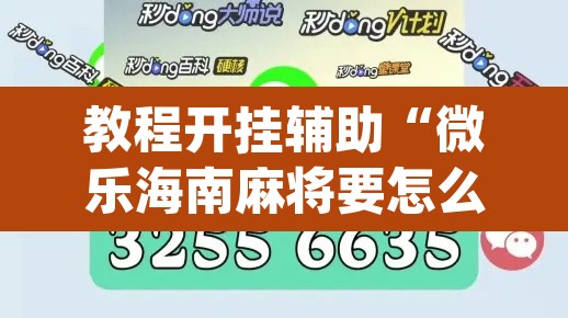 教程开挂辅助“微乐海南麻将要怎么开挂”(透视挂)辅助透视教程