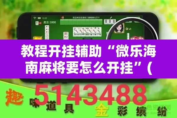 教程开挂辅助“微乐海南麻将要怎么开挂	”(透视挂)辅助透视教程