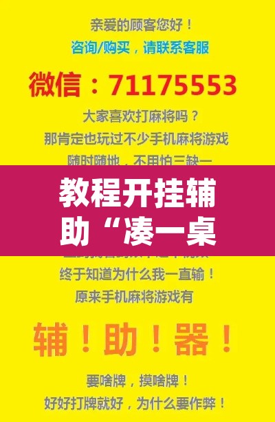 教程开挂辅助“凑一桌游戏开挂辅助器	”(透视挂)辅助透视教程