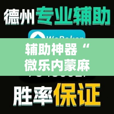 辅助神器“微乐内蒙麻将开挂神器	”(透视挂)辅助透视教程