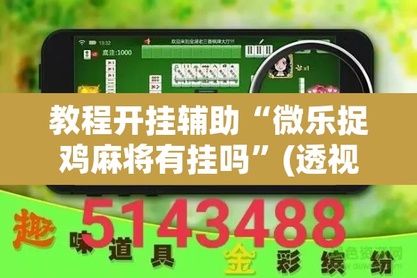 教程开挂辅助“微乐捉鸡麻将有挂吗	”(透视挂)辅助透视教程