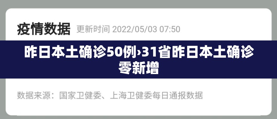 昨日本土确诊50例›31省昨日本土确诊零新增 昨日本土确诊50例›31省昨日本土确诊零新增