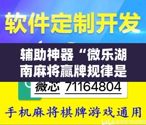 辅助神器“微乐湖南麻将赢牌规律是啥”(透视挂)辅助透视教程
