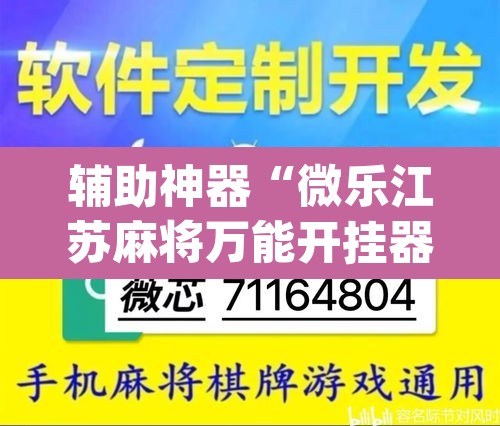 辅助神器“微乐江苏麻将万能开挂器”(透视挂)辅助透视教程