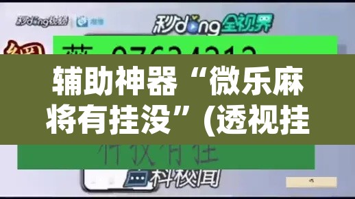 辅助神器“微乐麻将有挂没”(透视挂)辅助透视教程