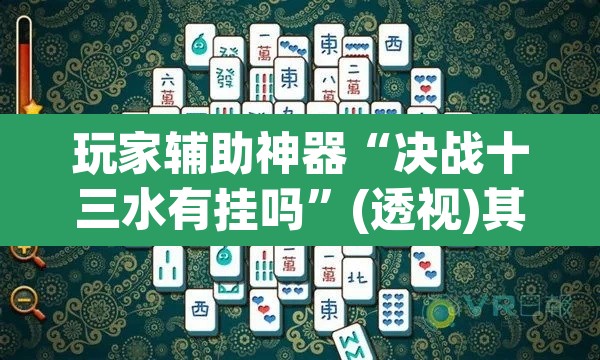 玩家辅助神器“决战十三水有挂吗	”(透视)其实确实有挂