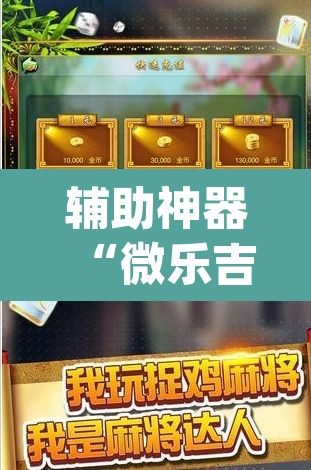 辅助神器“微乐吉林麻将有没有挂”(透视挂)辅助透视教程