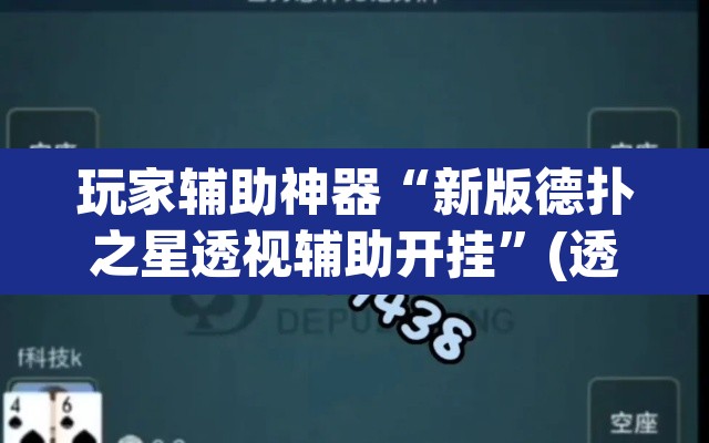 玩家辅助神器“新版德扑之星透视辅助开挂	”(透视)其实确实有挂