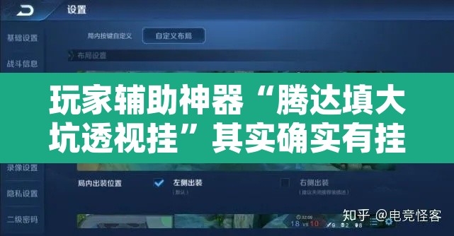 玩家辅助神器“腾达填大坑透视挂	”其实确实有挂