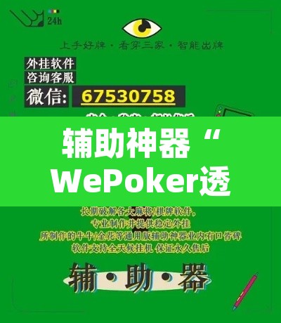 辅助神器“WePoker透视挂作弊下载”附辅助神器开挂脚本详细步骤