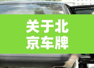 关于北京车牌现在多少钱的信息 关于北京车牌现在多少钱的信息