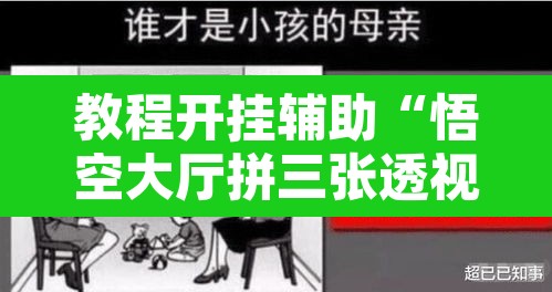 教程开挂辅助“悟空大厅拼三张透视挂”其实确实有挂