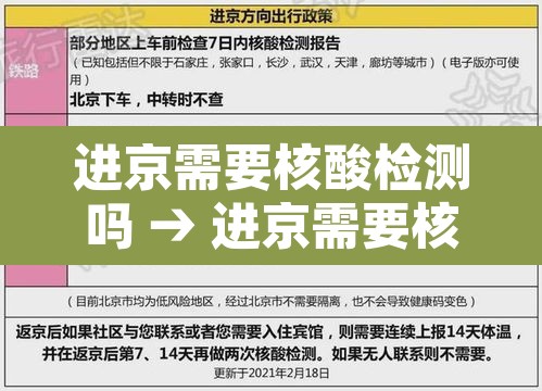 进京需要核酸检测吗 → 进京需要核酸检测吗现在 进京需要核酸检测吗 → 进京需要核酸检测吗现在