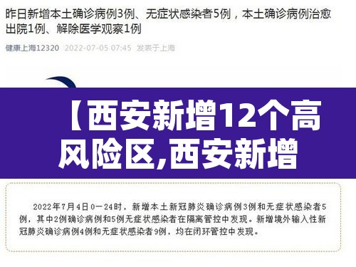 【西安新增12个高风险区,西安新增12个高风险区是哪里】 【西安新增12个高风险区,西安新增12个高风险区是哪里】