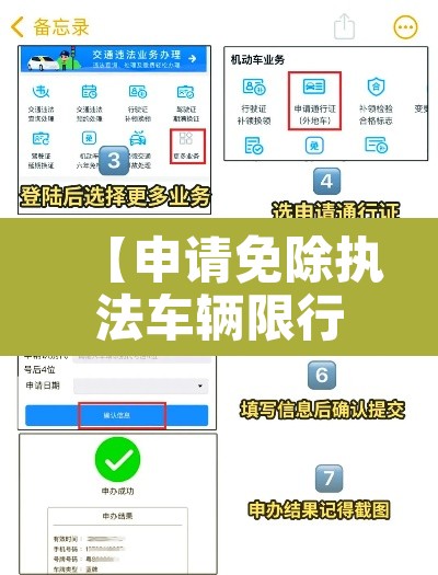 【申请免除执法车辆限行,限行免罚申请】 【申请免除执法车辆限行,限行免罚申请】