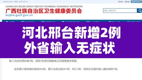 河北邢台新增2例外省输入无症状 → 河北邢台新增2例外省输入新冠病毒阳性无症状感染者 河北邢台新增2例外省输入无症状 → 河北邢台新增2例外省输入新冠病毒阳性无症状感染者