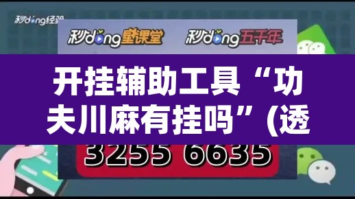 开挂辅助工具“功夫川麻有挂吗”(透视)其实确实有挂