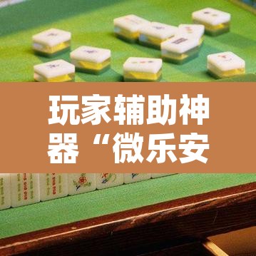 玩家辅助神器“微乐安徽麻将开挂神器下载”开挂辅助脚本+详细开挂安装教程