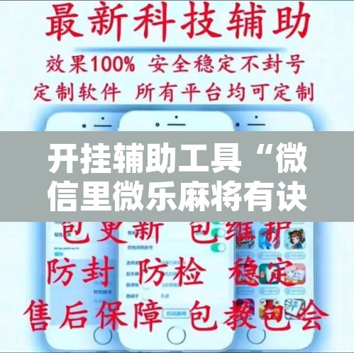 开挂辅助工具“微信里微乐麻将有诀窍”开挂辅助脚本+详细开挂安装教程