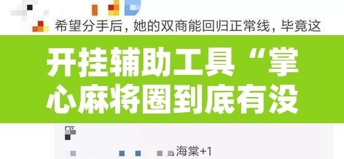 开挂辅助工具“掌心麻将圈到底有没有挂”其实确实有挂
