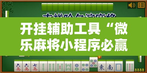 开挂辅助工具“微乐麻将小程序必赢神器免费安装	”(透视挂)辅助透视教程