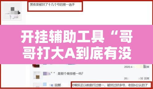开挂辅助工具“哥哥打大A到底有没有挂”附辅助神器开挂脚本详细步骤