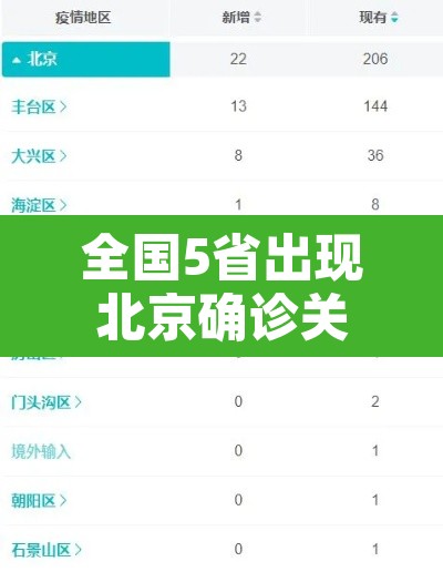 全国5省出现北京确诊关联病例 → 4省出现北京确诊关联病例 全国5省出现北京确诊关联病例 → 4省出现北京确诊关联病例