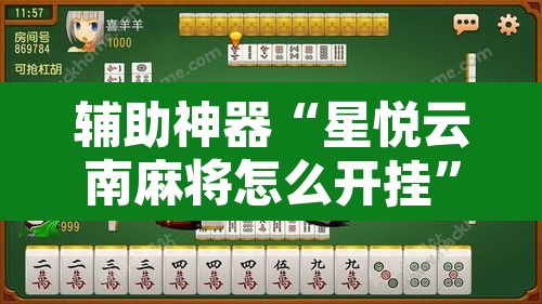 辅助神器“星悦云南麻将怎么开挂”其实确实有挂