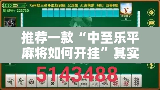 推荐一款“中至乐平麻将如何开挂”其实确实有挂